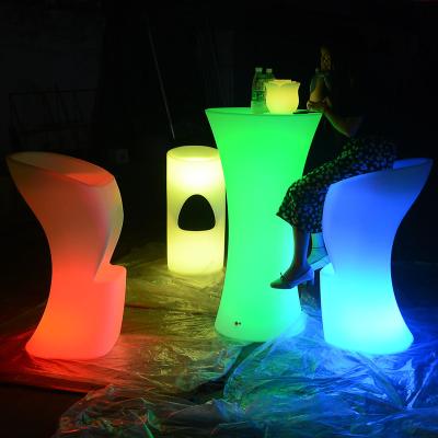 China Modern modern LED bar furniture /hookah living room furniture, led luminous light leisure led bar table and stool sofa, LED bar furniture for sale