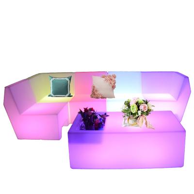 China Large Modern Arab Living Room Cordless Rechargeable Portable Plastic Luminous Lightweight Sofa for sale