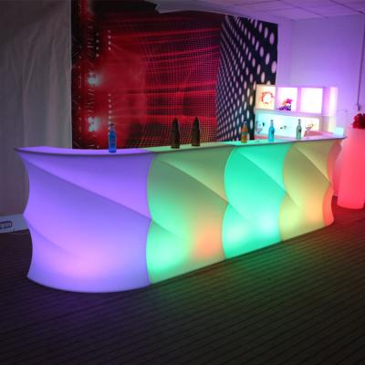 China modern glow led mobile bar / led bar counter / portable bar counter for sale