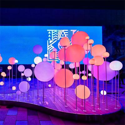 China Modern Battery Operated Wireless Rechargeable RGB Color Changing Square Plastic Cylinder Letter/Cylinder Number Column Led Floor Lamp for sale