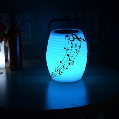 China Wireless Portable Wireless Speaker 6 LED Touch Control Light Near Table Lamp Speaker With Stereo Sound for sale