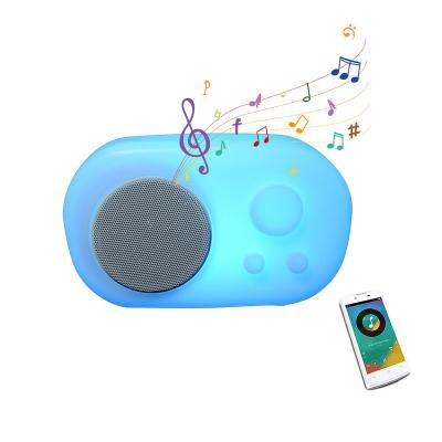 China No Phone Control Music Plastic Speaker With LED Light IP44 Handfree Charging Speaker Lamp Remote Control Plastic Audio Player for sale