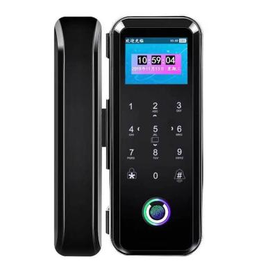 China Zn Alloy Glass and Wooden Door Lock Body Fingerprint Recognition APP Open Zn Alloy Smart Lock for Home and Office for sale