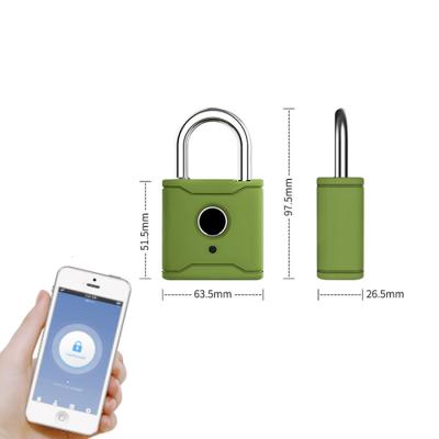 China Zinc + Big Size Silicon Waterproof TTlock App Keyless Smart Electronic Fingerprint Padlock for sale