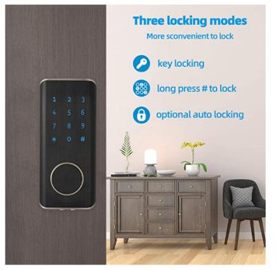 China Office Home Apartments Hotel Digital Password Lock Smart Wifi TTlock Electronic Keyless Door App Dead Lock New 2020 for sale