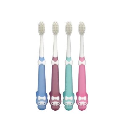 China Disposable 1-3 Years Old Child Toothbrush Cartoon Children Toothbrush Infant Toothbrush With Toy for sale