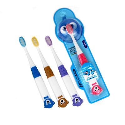 China Disposable Kids Toothbrush Approved Toy Bear Handle Kid / Kids Rubber Toothbrush for sale