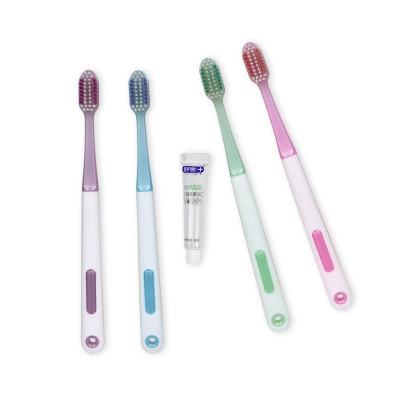 China Disposable Popular And Fashionable Colorful Adult Toothbrush With Toothpaste For Travel Home Use for sale