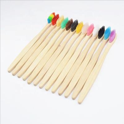 China 2021 disposable reusable bamboo toothbrush box logo box cheap eco friendly custom pack 10 colors for sale