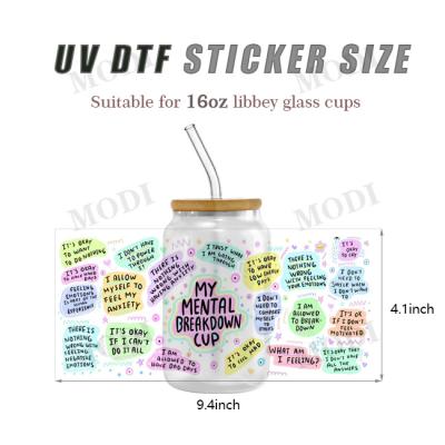 中国 オーダーメイド サイズ UV DTF デザイン カップ ラップ 転送 Libbey ガラス トンブラー 販売のため