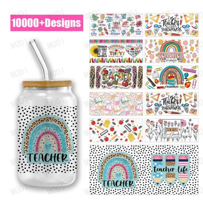 China Diseño personalizado de venta al por mayor listo para transferir DIY UVDTF pegatina 16Oz 20Oz 24Oz UV DTF envolturas de tazas para 16oz 24oz lata de vidrio 20oz en venta