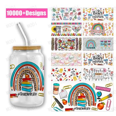 China UV DTF Cup Wrap Transfer Stickers para dibujos animados limpiar las pegatinas impermeable de la elaboración de tazas Decal para tazas DIY en venta