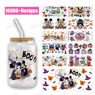 China UV DTF Cup Wrap Transfers For Glass Tumblers Halloween Cup Stickers Design for sale