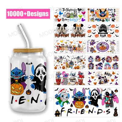 China 16OZ UV DTF Transfers For Halloween Cup Wrap Designs On Glass Tumblers For Custom Projects for sale