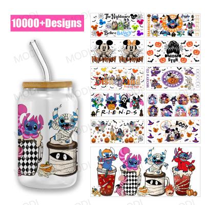 China Custom 16Oz 20Oz 24Oz 25Oz Halloween Weihnachten UV DTF Cup Wrap Transfers für Glasdose Tassen Wraps zu verkaufen