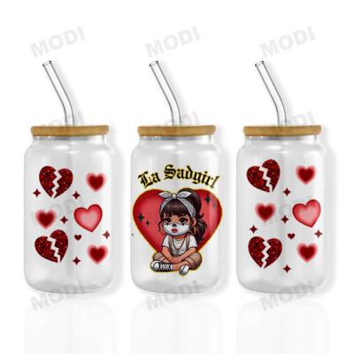 China Factory Custom UV DTF 16oz Cold Cup Wrap Transfers Transfer Printing Designs Ready To Ship  For Cups for sale