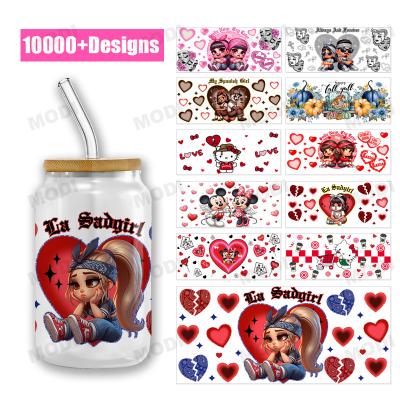 Chine Élite Conception personnalisée Emballage 16 oz Libbey Coupe Emballage Transfert Impression de la Saint-Valentin OEM Transfert étiquettes autocollants à vendre