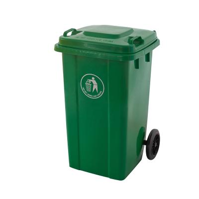 China Large Size 100l Sustainable Plastic Waste Bin Waste Container Recycle Bin With 2 Wheels Recycling Waste Bin for sale