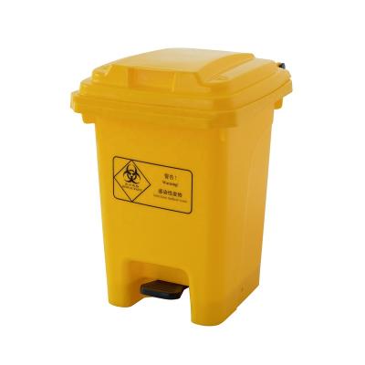 China 60 Liter PP Garbage Bin Foot Pedal Viable Indoor Trash Bins Recycling 60L Trash Plastic Garbage Bin for sale