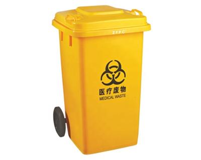 China 2 Supportable Indoor And Outdoor 100 Liter Wheeled Mobile Trash Bin Container Plastic Medical Use Waste Bin Storage Bucket for sale