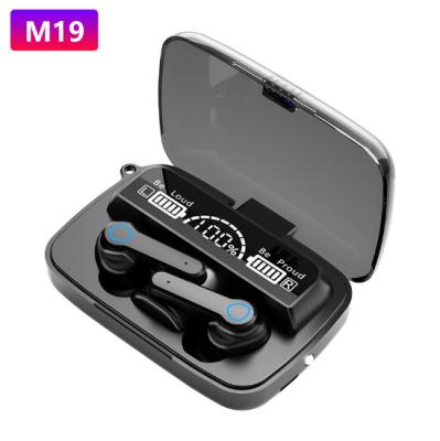 China Led digital display 2022 Trending TWS M19 2000mAh Wireless Earbuds BT Headsets Audifonos M19 Earphones For Mobile Phone for sale