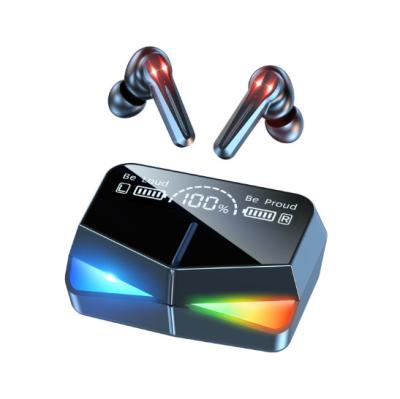 China Power Bank Charging Case Hot Sale TWS BT M28 Gaming Earphone In-ear Multi-color Breathing Led Light  Low Latency M28 Wireless Earphones for sale