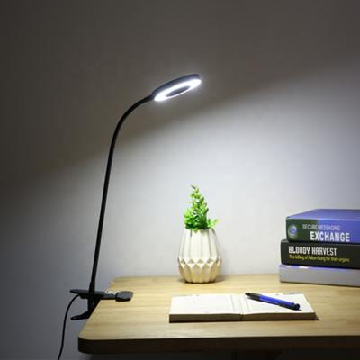 China Modern Aluminum Alloy LED Table Lamp 3 Color Fluctuating Clamp Desk Lamp Factory Price for sale