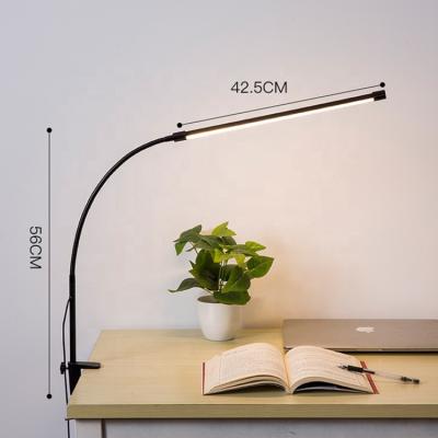 China Flexible Arm Desk Lamp Beautiful 12W Ultra Thin Flexible Swing Arm Led Clip Light Desk Lamp For Manicure Table for sale