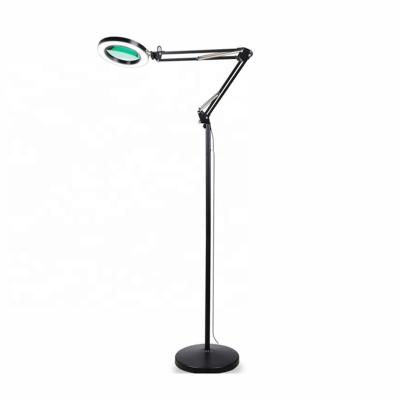 China Nordic Flexible High Quality Minimalist Swing Arm Living Room Floor Lamp Dimmable Nordic Led Floor Lamp With Magnifier Lens for sale