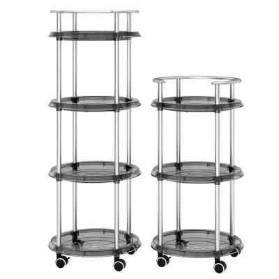 China Easy Assemble Fashion High Quality Stable No Shelf Wheel Storage Rack Mobile Shaking Kitchen Cart for sale