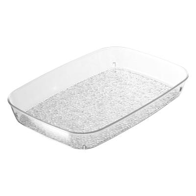 China China factory direct sales viable portable thickened transparent storage tray fruit salad tray for sale