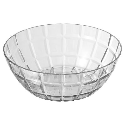 China Sustainable Fruit Dish Multifunctional Living Room Home Snack Crystal Transparent Salad Bowl for sale