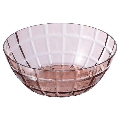 China Modern Design Viable Transparent Fruit Snack Container Temperature Resistant Explosion-proof Salad Bowl for sale