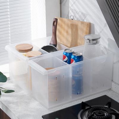 China Hot Selling Plastic Kitchen Stocked Storage Boxes Custom Cheap Plastic Clear Storage Box for sale