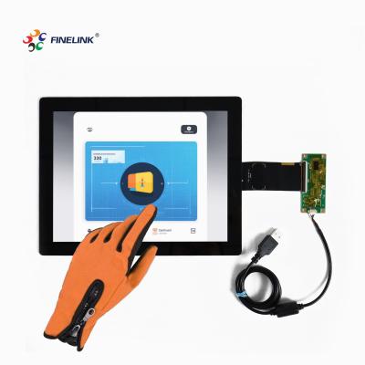 China POS-machine Touch Screen Component 10,4 inch Handschoenen Multi-touch Capacitive Touch Screen Panel Met Controller En USB Te koop