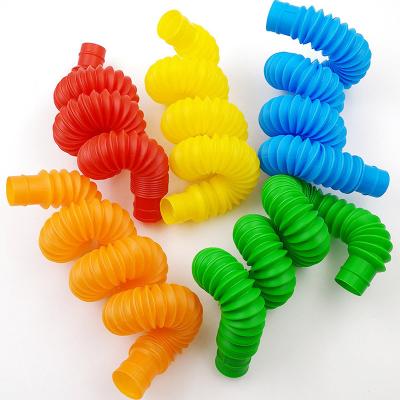 China Teenagers (7-14 Years) 2021 New Mini Pop Tube Sensory Fidget Toy Colorful Heavy Duty for Construction Building Educational Toys for Stressful Autism for sale