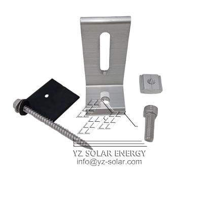 China Wholesale Commercial Residential Solar L Feet SUS304 PV Panel Frame Solar Bracket L Angle L Foot For Tin Roof for sale