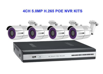 China 4CH 5.0MP H.265 POE NVR KITS With Waterproof Bullet IP IR Camera for sale