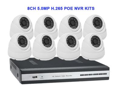 China 8CH 5.0MP H.265 POE NVR KITS With Dome IP IR Camera for sale