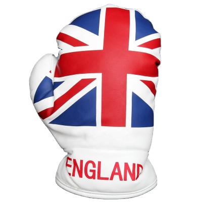 China Durable Drop-shipping PU Flag Soft Leather UK Union Jack Print Golf Club Driver Headcover For 460CC Driver for sale