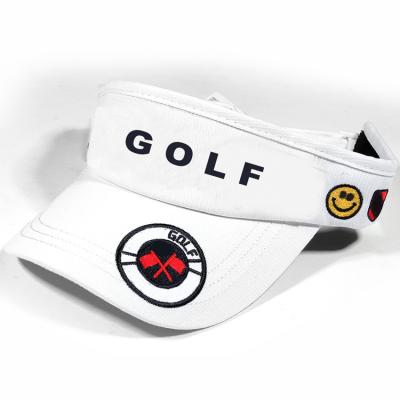 China JOINT Custom White Men's Embroidery Smile Visor Women's Sun Visor Golf Hat for sale