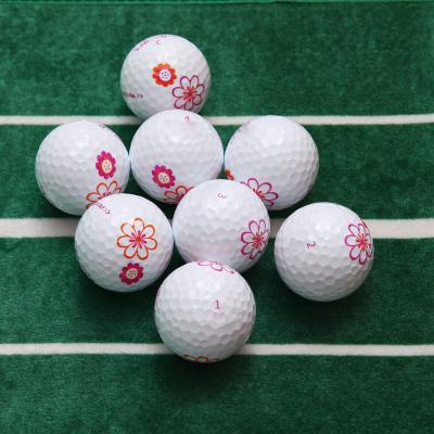 China Handy drop-shipping in custom made 2 piece Surlyn soft material forming colored golf ball B002 for sale