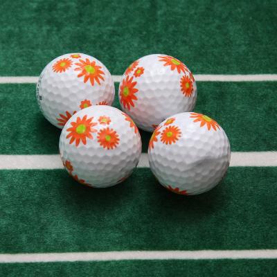 China Drop-shipping 3 Piece Flower Women's Surlyn Custom Golf Ball B006 for sale