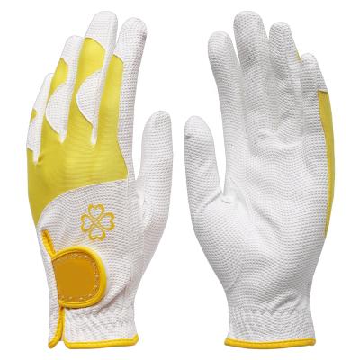 China Girls Women Color Breathable Golf Gloves Lightweight/Breathable/Comfortable Custom Leather Anti-skid Cloth PU for sale