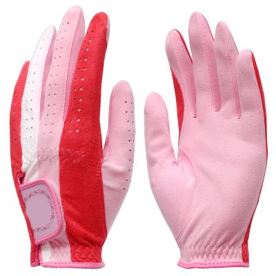 China Lightweight/Breathable/Comfortable Custom Women Golf Gloves Soft Breathable PU Leather Glove for sale