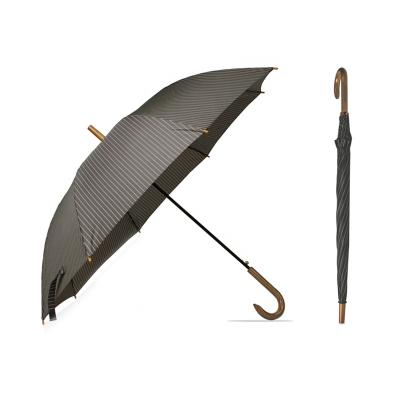 China No Small Drip Umbrella For Sale Wooden Stick Straight Umbrellas Creative Waterproof Straight Wood Ribs Best Umbrella 8 J For Sale for sale