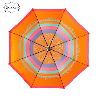 China Full Color Painting Three Times Shenzhen Folding Umbrella for sale