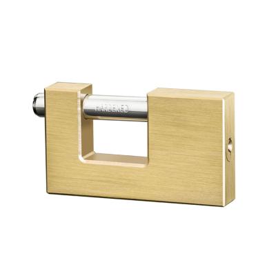 China Anti Theft Padlock Top Available Brass Cylinder Brass Rectangle Sample Brass Padlock for sale