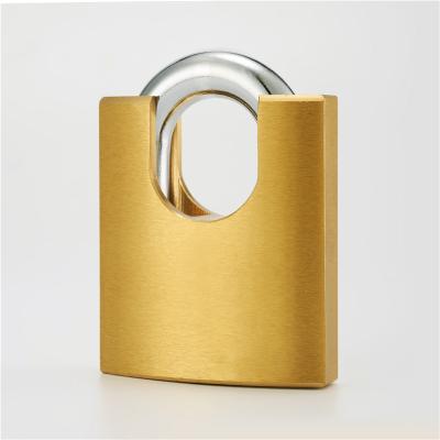 China High security factory price wholesale brass half shackler cylinder waterproof brass computer key padlock for sale