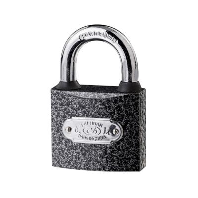 China Super Quality Security Steel Guard Lock with Rubber Ring Black Painted Iron Padlock for sale